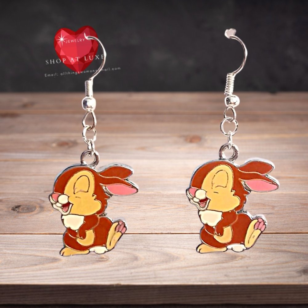 Thumper Rabbit Charm Earrings
